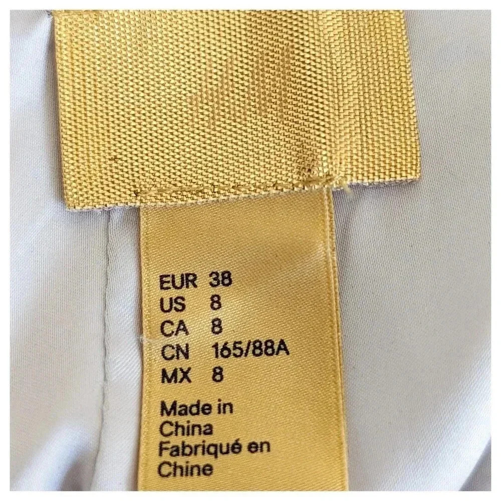 H&M Gold Label Halter Flowy Maxy Dress Size 8 - Picture 10 of 11